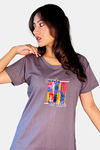 Sweetmoon Long T Shirt Nightdress - Grey — thumbnail 5